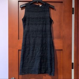 Clockhouse Lace Sleeveless Ruffle Sheath Dress Keyhole Open Back